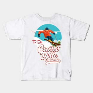 The Ski - Crested Butte Mountain Kids T-Shirt